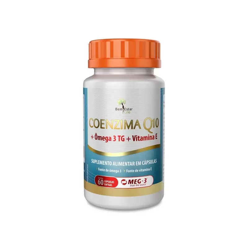 COENZIMA Q10 + OMEGA 3 TG + VITAMINA E, 60 CAPSULAS