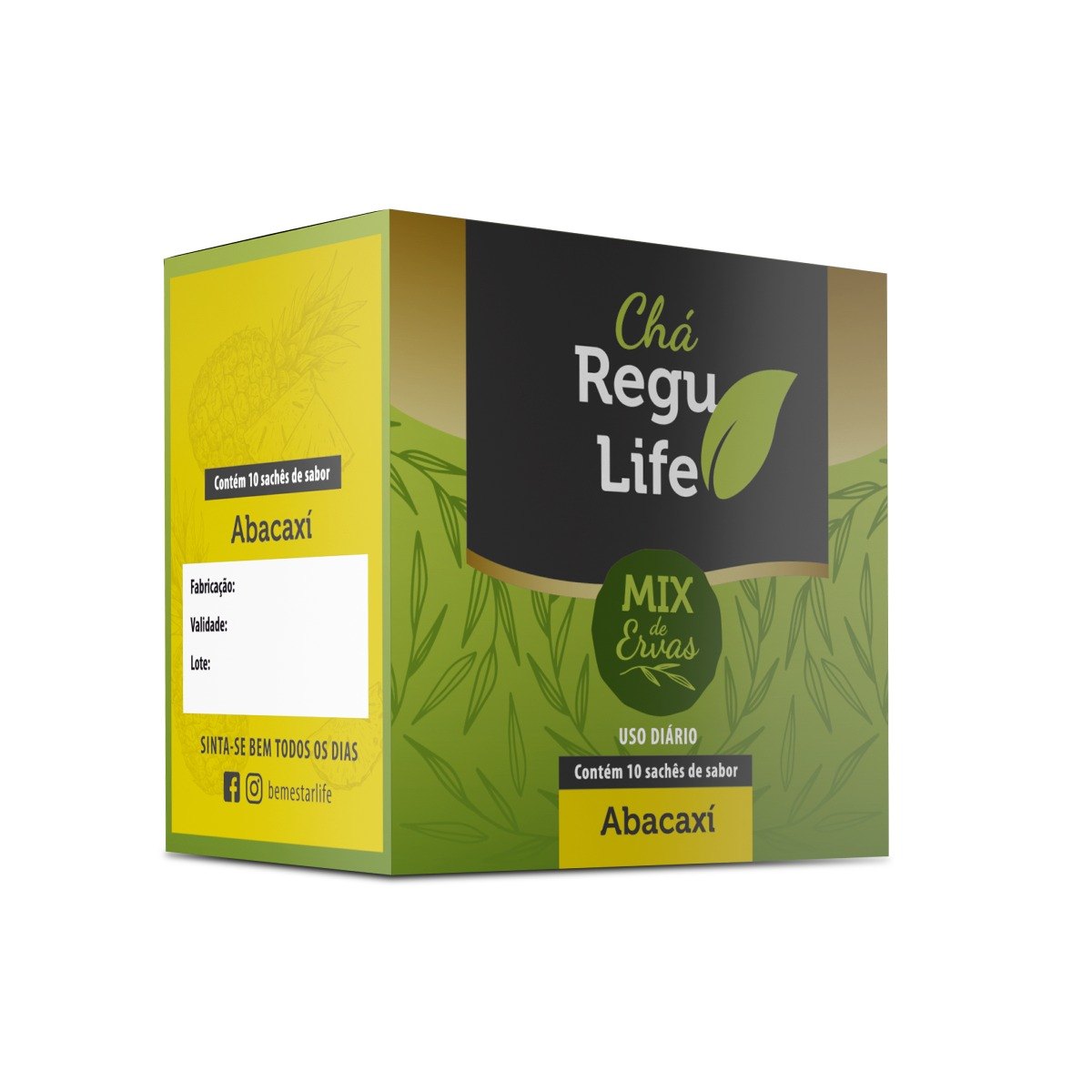 CHÁ REGU LIFE - 10 SACHET ABACAXI 7898965610203