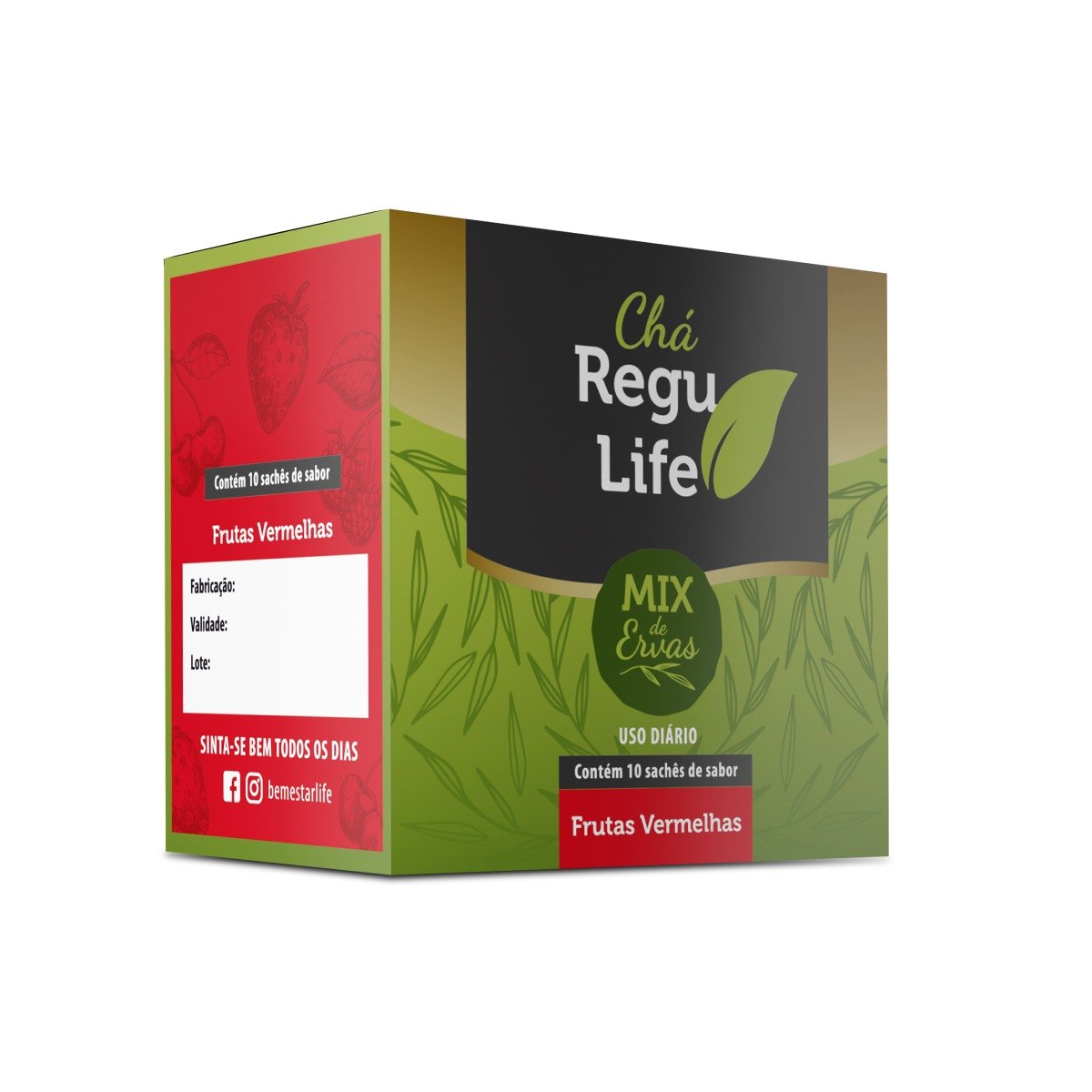 CHÁ REGU LIFE - 10 SACHET FRUTAS VERMELHAS 7898965610197