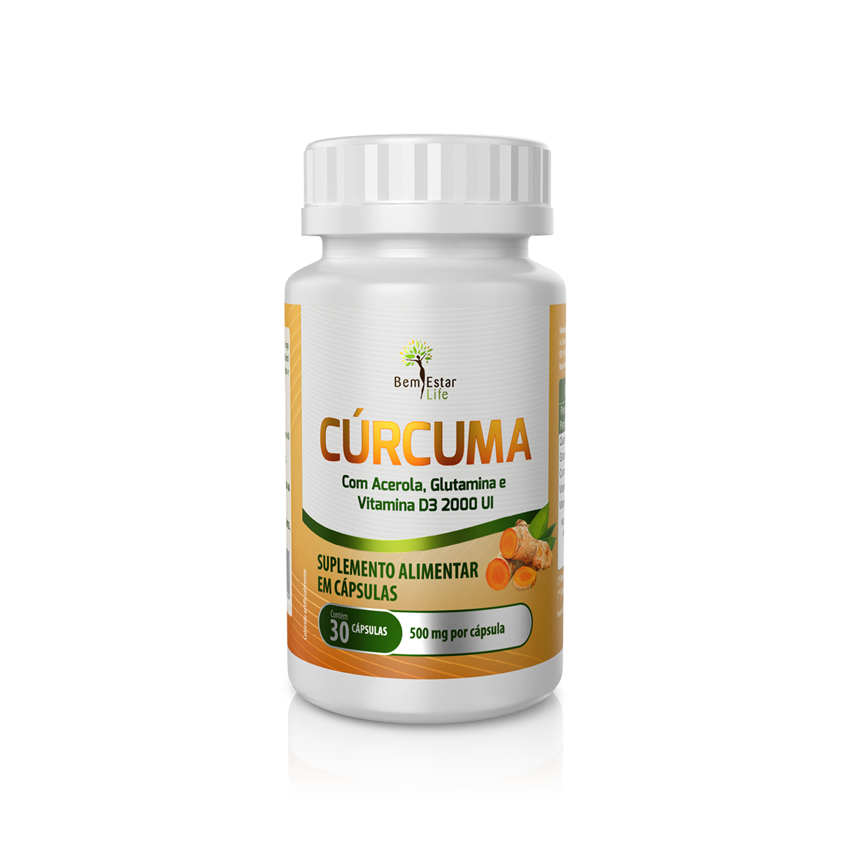 CURCÚMA  + VIT D3 2000UI 96% CURCUMINA 7898965610838