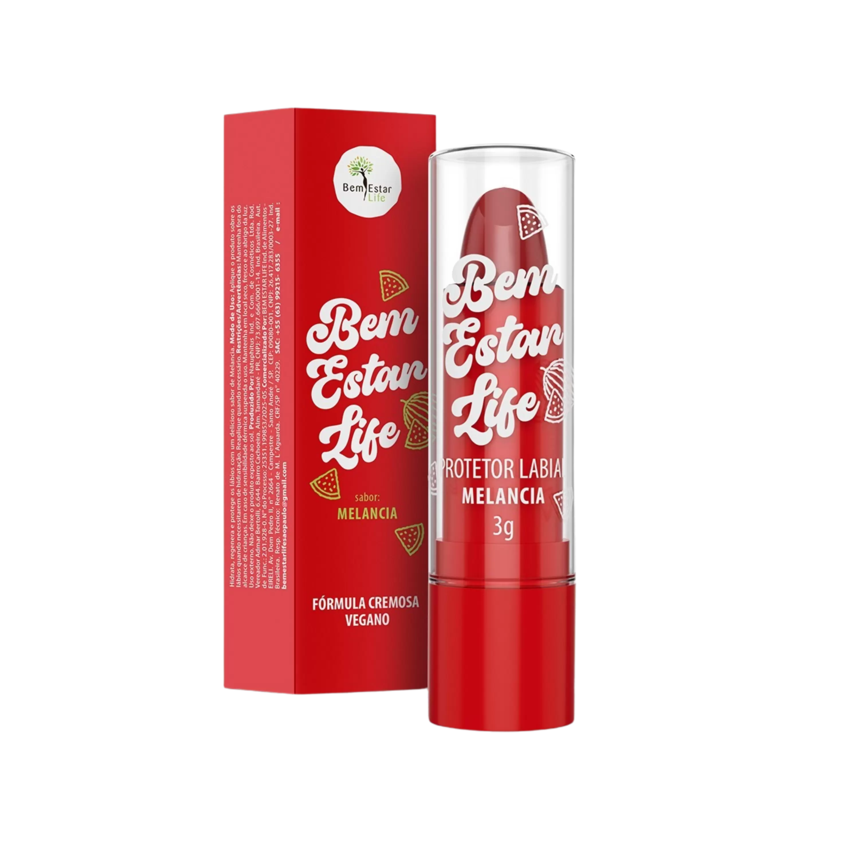  Descrição PROTETOR LABIAL - SABOR MELANCIA