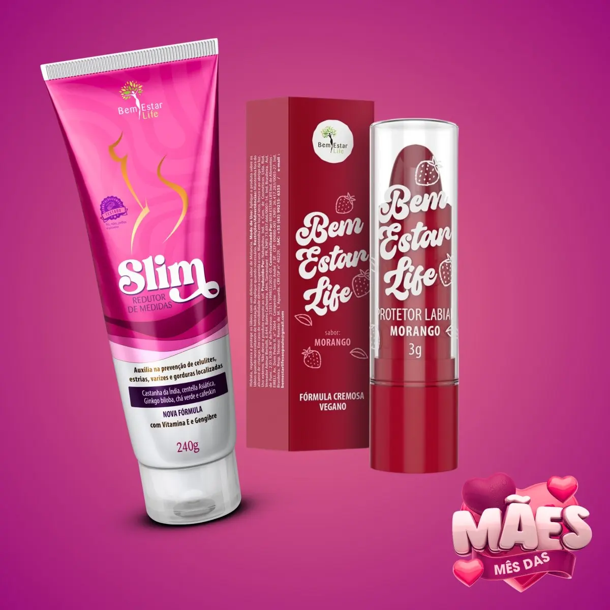 NA COMPRA DE SLIM REDUTOR DE MEDIDAS  BRINDES: PROTETOR LABIAL SABOR MORANGO